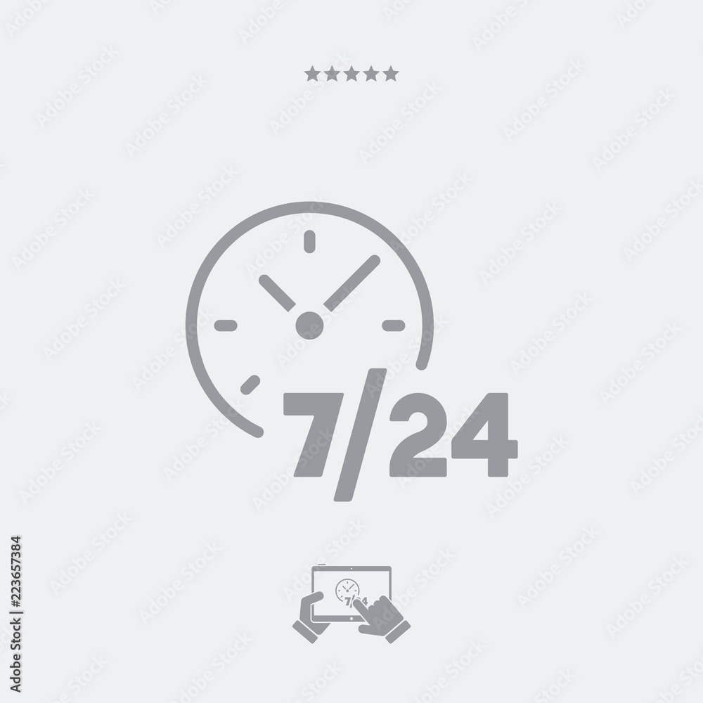 Always available services - Vector web icon Always available services - Vector web icon
