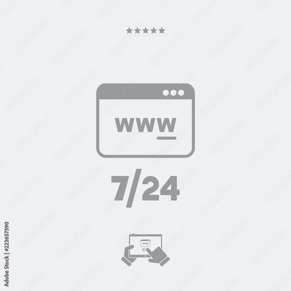 7/24 web services - Vector web icon 7/24 web services - Vector web icon