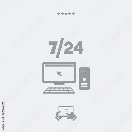 Best computer assistance - Vector web icon
