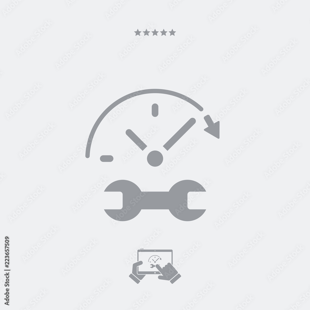Assistance services 7/24 - Vector web icon Assistance services 7/24 - Vector web icon