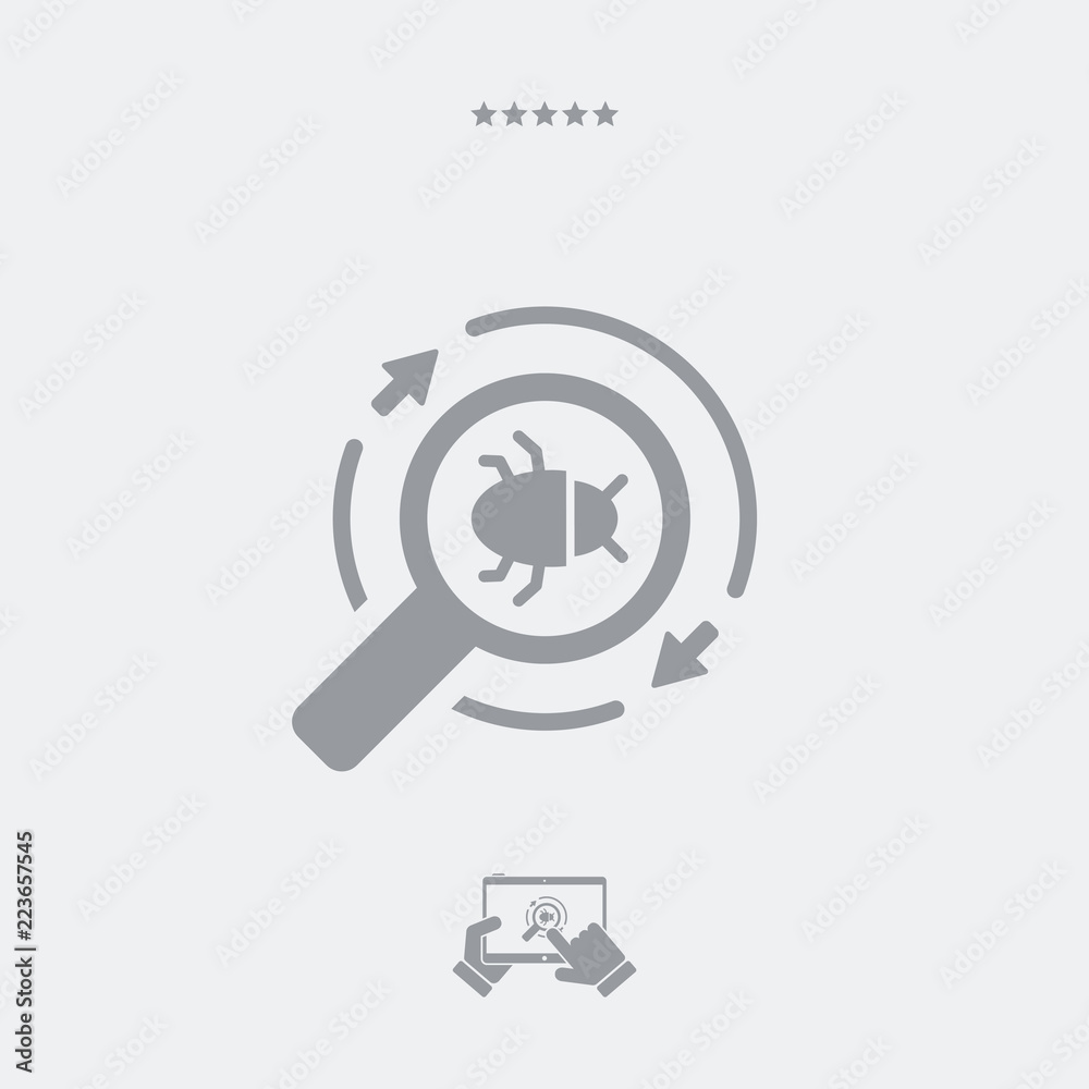 Antivirus service 24/7 - Minimal vector icon Antivirus service 24/7 - Minimal vector icon