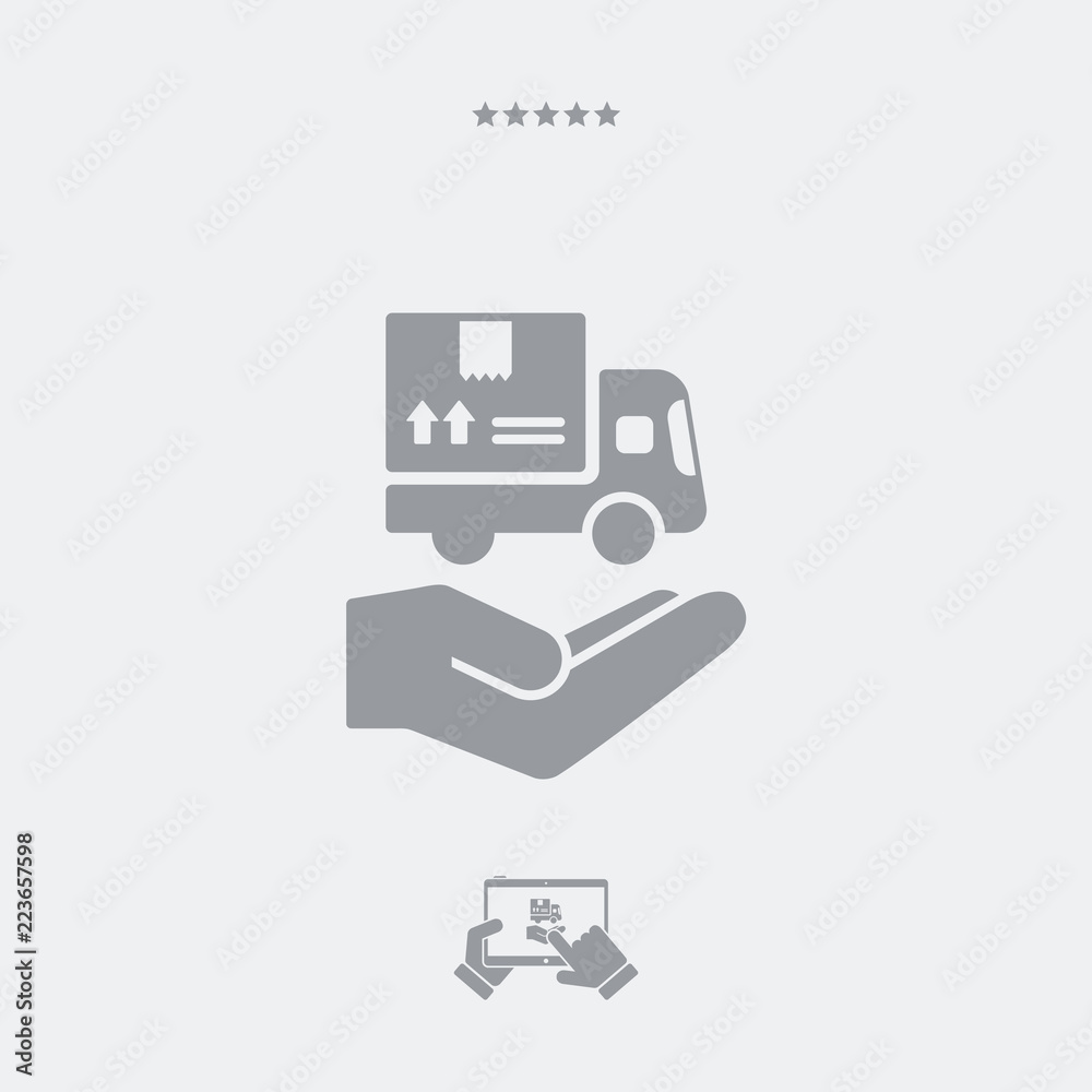 Delivery services - Vector web icon Delivery services - Vector web icon