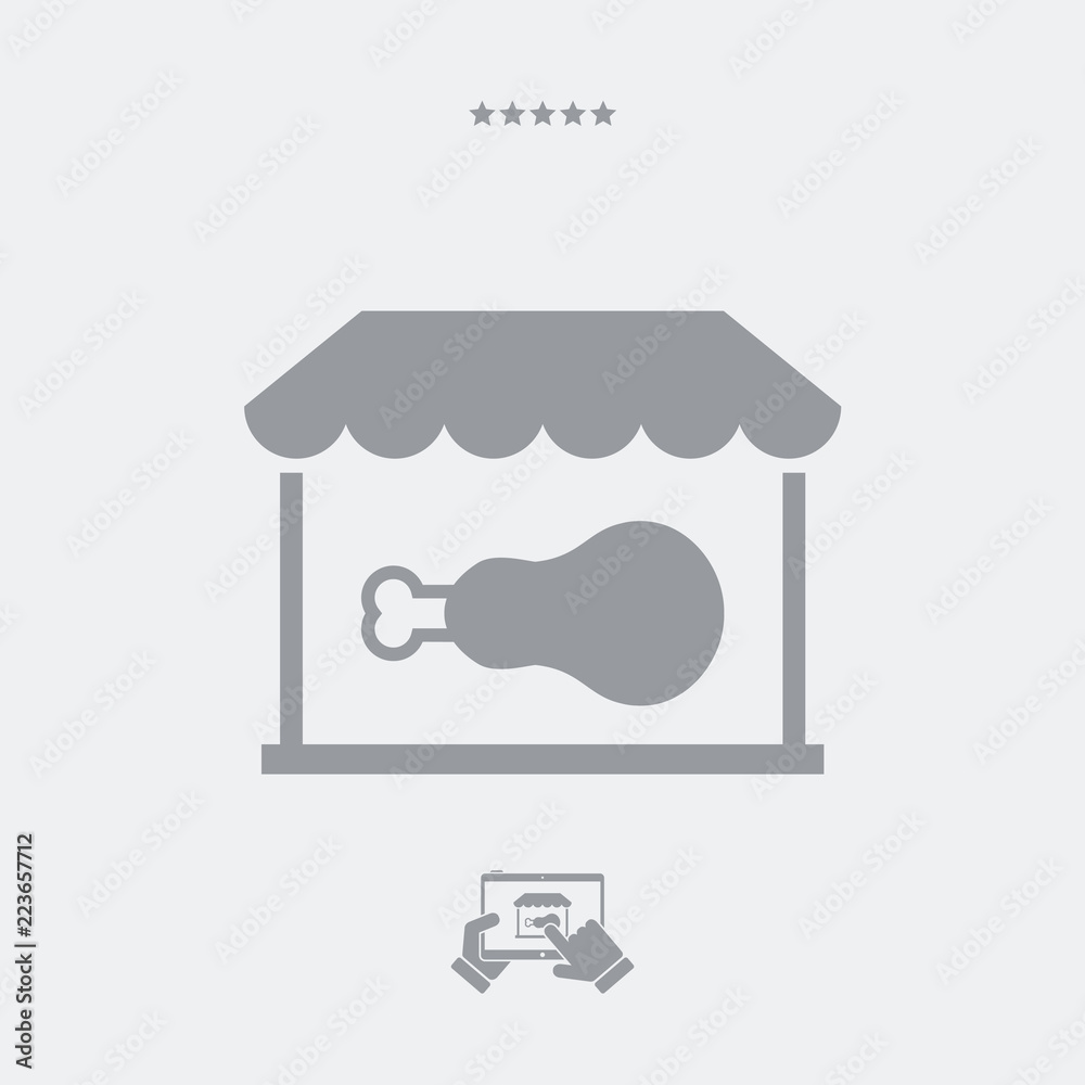 Butcher's shop - Vector web icon Butcher's shop - Vector web icon