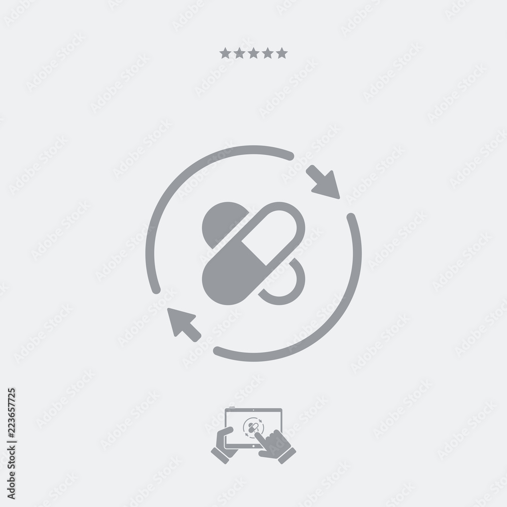 Steady medical services 24/7 - Vector web icon Steady medical services 24/7 - Vector web icon
