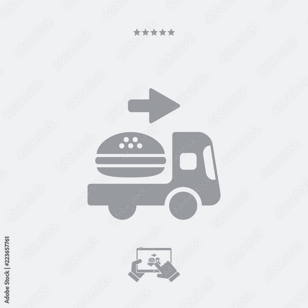 Online food services - Vector web icon