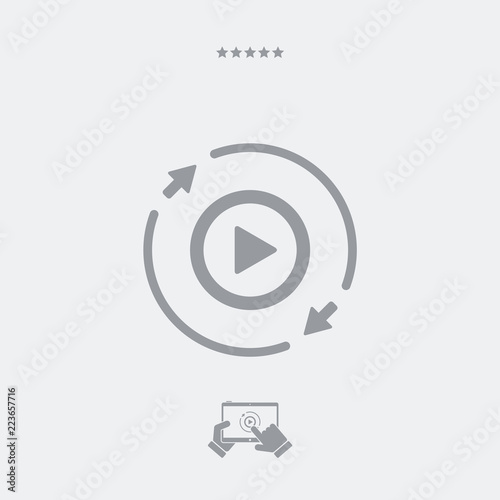 Steady multimedia services 24/7 - Vector web icon