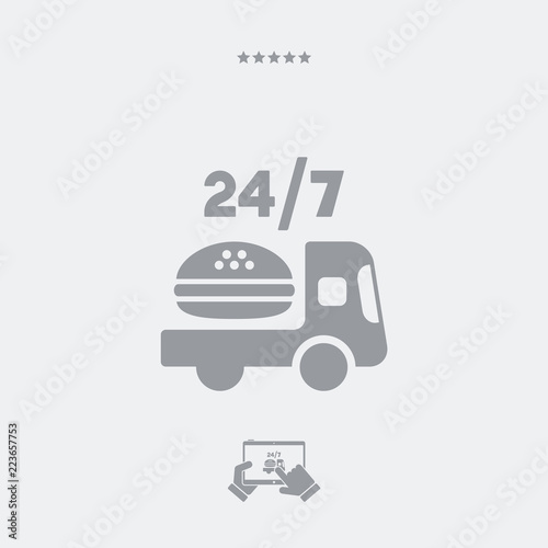 Online food services - Vector web icon