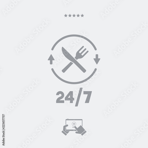Online food services - Vector web icon