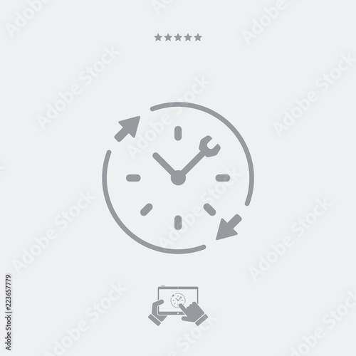 Steady technical assistance services - Vector web icon