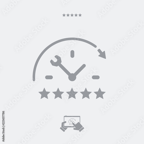 Steady technical assistance services - Vector web icon