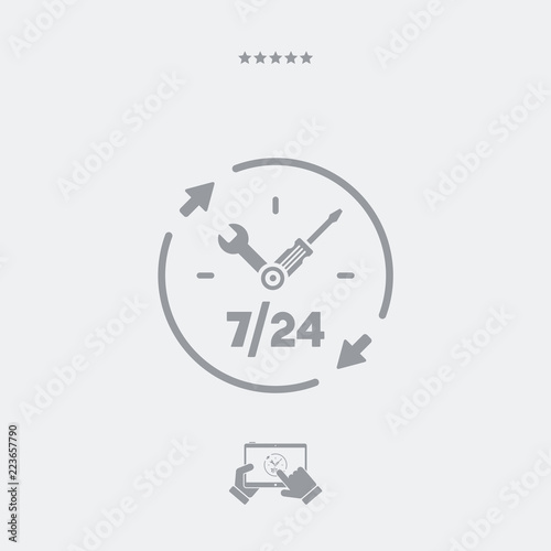 Steady technical assistance services - Vector web icon