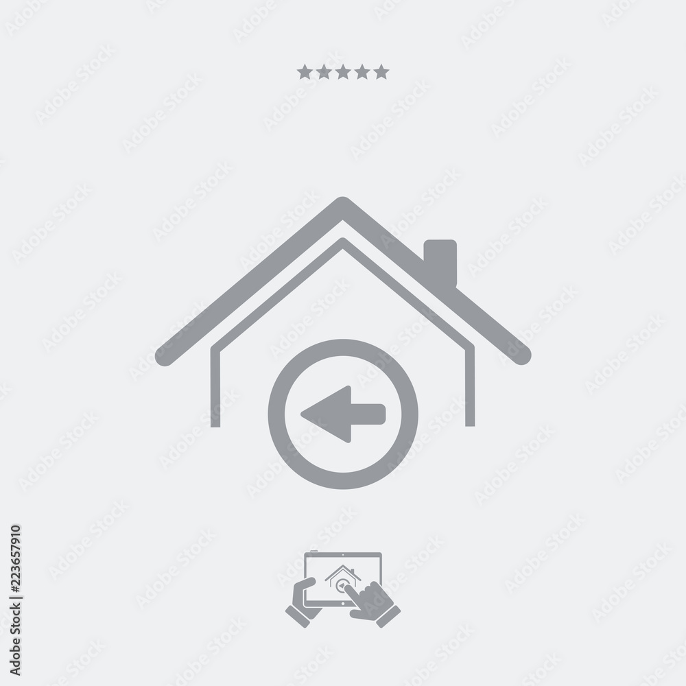 Home direction concept - Vector web icon Home direction concept - Vector web icon