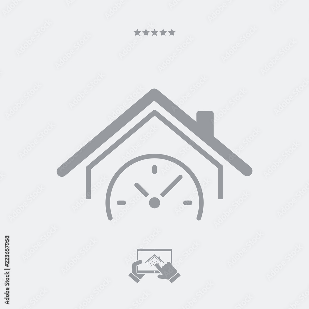 Home satellite receiver - Vector web icon Home satellite receiver - Vector web icon