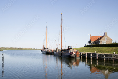 Historical ships of the brown vleet mooring in the outer haven