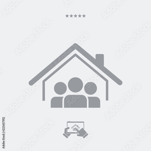 Cohabitation concept - Vector web icon