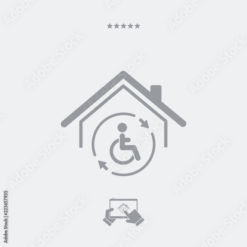 Home satellite receiver - Vector web icon