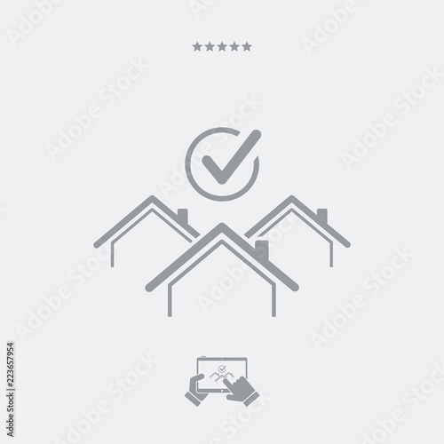 Home satellite receiver - Vector web icon