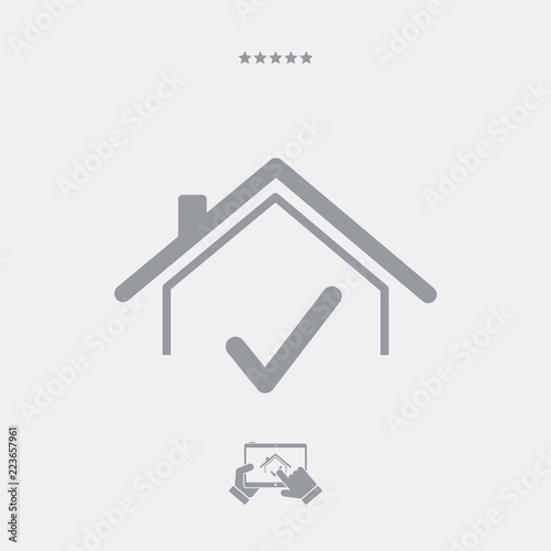 Home satellite receiver - Vector web icon