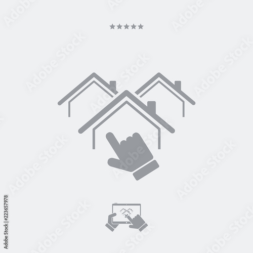 Home satellite receiver - Vector web icon