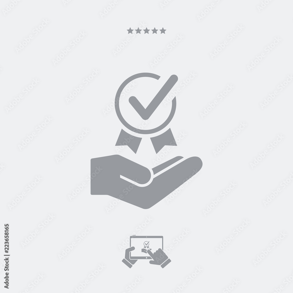 Top quality certification - Vector web icon Top quality certification - Vector web icon