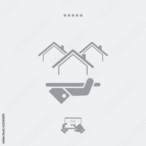 Real estate service - Vector web icon