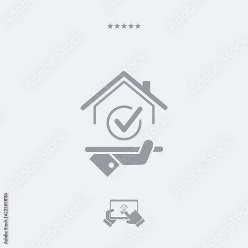 Choose the perfect house - Vector web icon