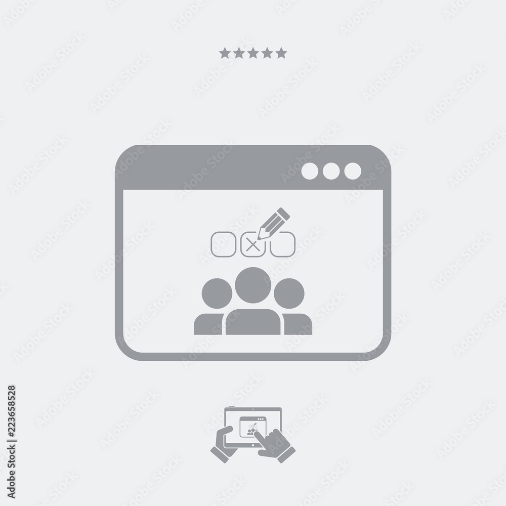 Check web team - Vector web icon Check web team - Vector web icon