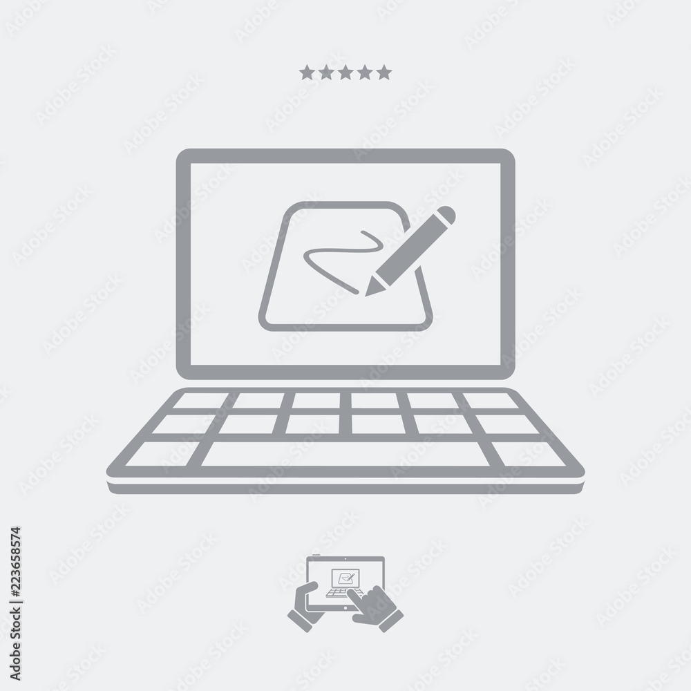 Designer tablet application - Vector web icon Designer tablet application - Vector web icon