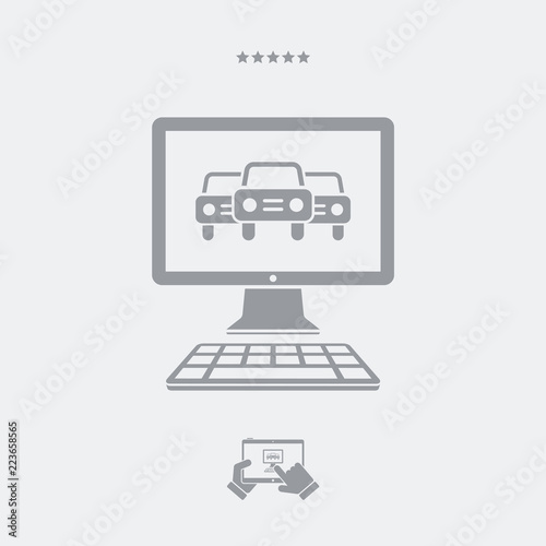 Automotive services online - Vector web icon