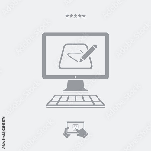 Designer tablet application - Vector web icon
