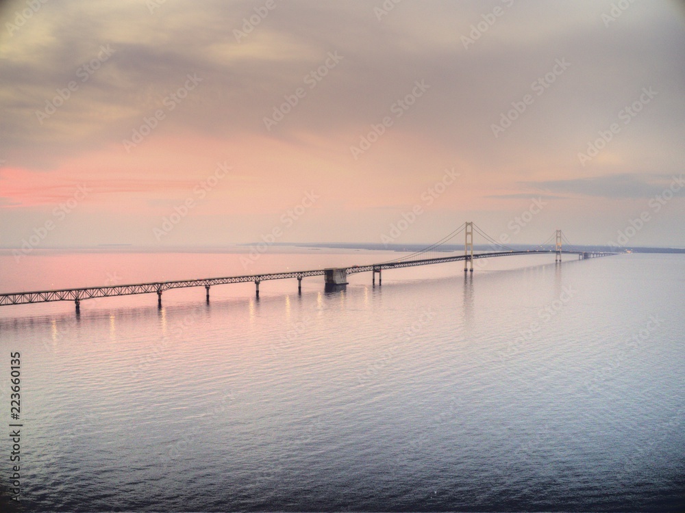Fototapeta premium Mackinaw is a town in Michigan and the Largest Bridge in the Western Hemisphere
