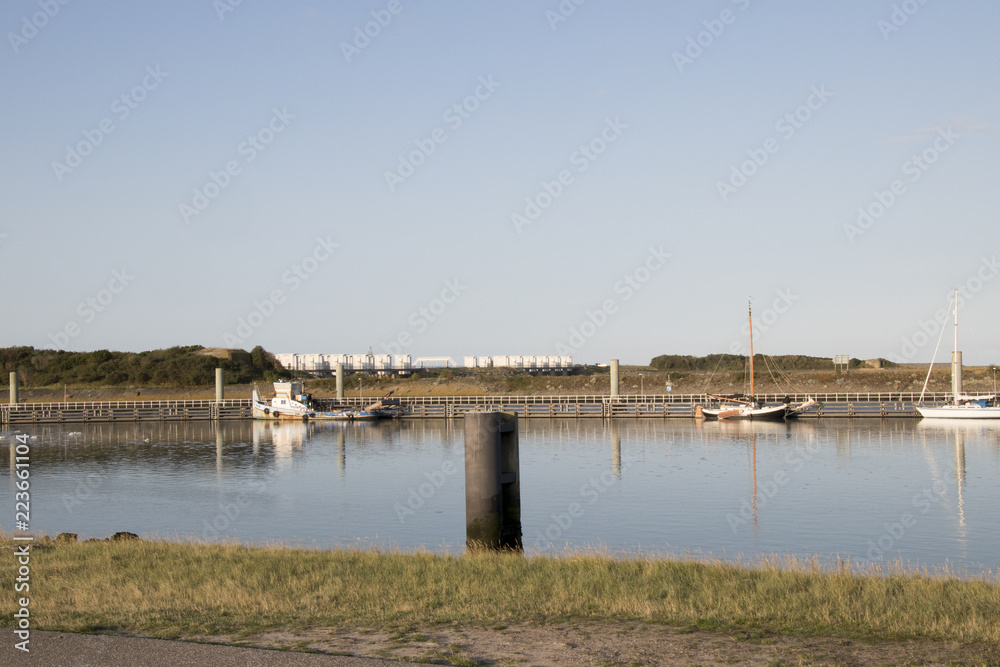 The Stevinsluizen are a lock complex in the Afsluitdijk