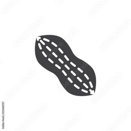 Peanut shell vector icon. filled flat sign for mobile concept and web design. arachis simple solid icon. Symbol, logo illustration. Pixel perfect vector graphics