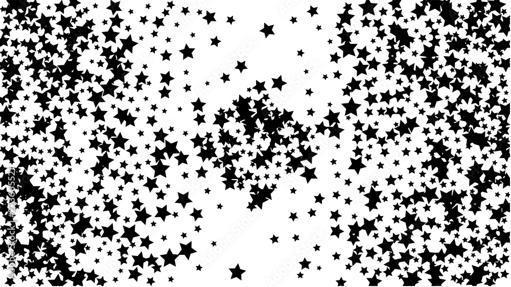 Abstract Background with Many Random Falling Golden Stars Confetti .