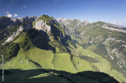 Alpsteinblick vom Alpsigel an einem Sommertag