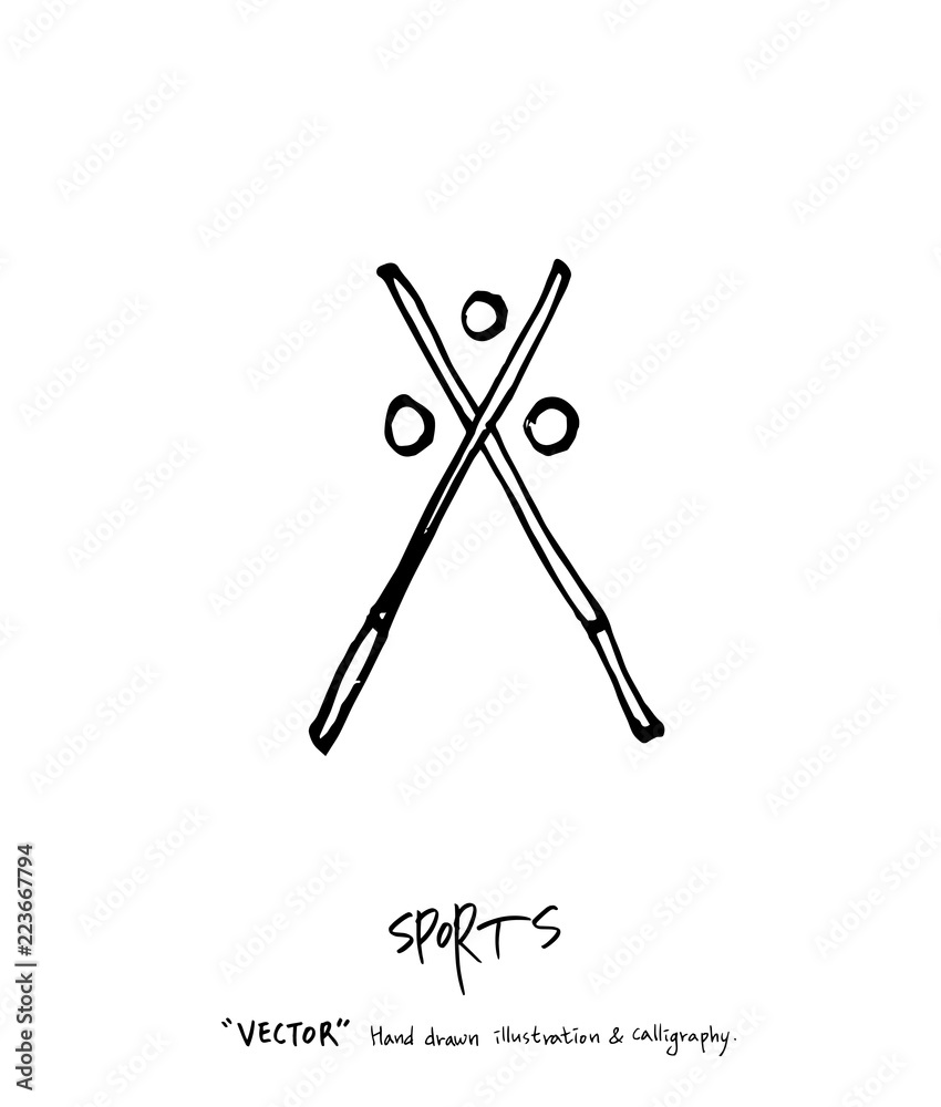 스포츠 포스터 / 손으로 그린 스포츠 그림 스포츠 포스터 / 손으로 그린 스포츠 그림