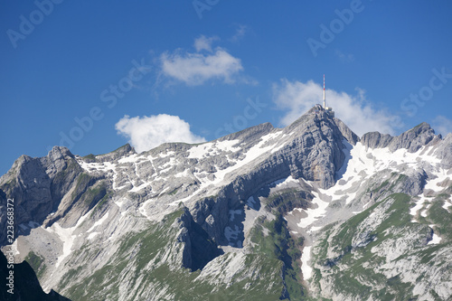 Alpsteinblick vom Alpsigel an einem Sommertag