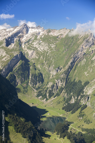 Alpsteinblick vom Alpsigel an einem Sommertag