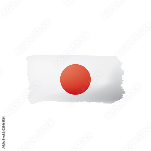 Japan flag, vector illustration on a white background. Free Download Japan flag, vector illustration on a white background. - GFXLoad