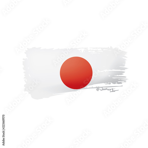 Japan flag, vector illustration on a white background. Free Download Japan flag, vector illustration on a white background. - GFXLoad