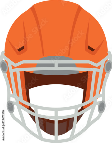 football helmet vector illustration flat style front side