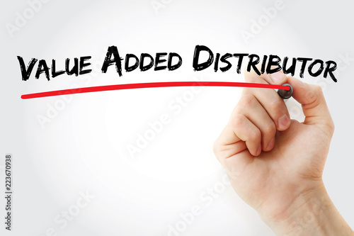 VAD - Value Added Distributor acronym, business concept background