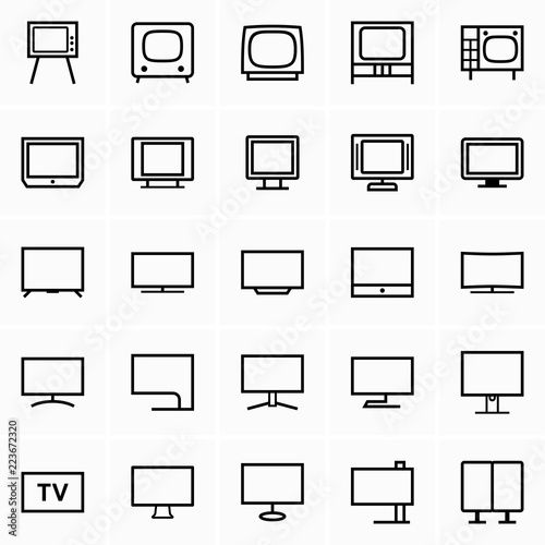 TV set and monitor icons