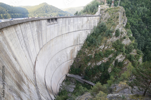 Vidraru dam in central Romania photo