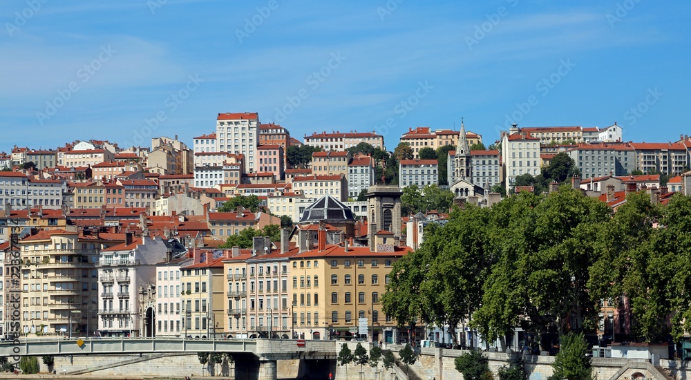 Houses on the hill of Lyon city