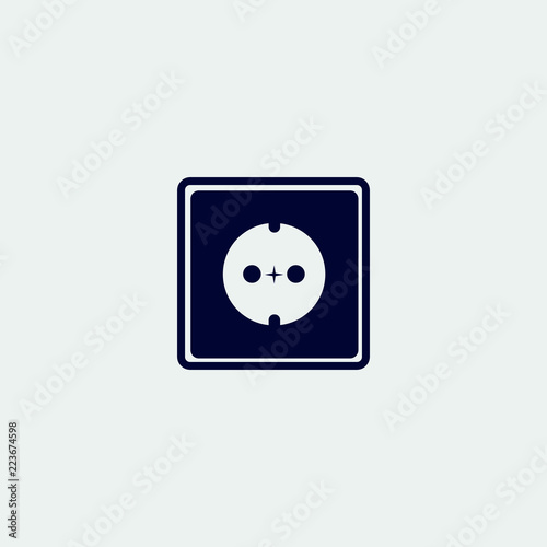 plug icon, vector illustration. flat icon