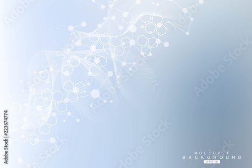 Health care and science pattern medical innovation concept. Structure molecule and communication. Medical, technology, chemistry, science background. Vector illustration.