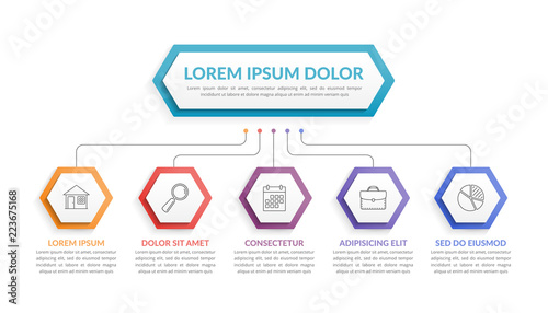 Infographic Template with 5 Steps