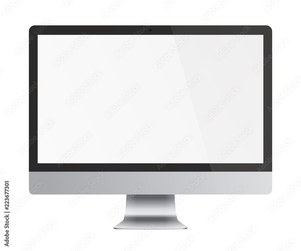 Computer monitor display with blank screen. Computer monitor display with blank screen.
