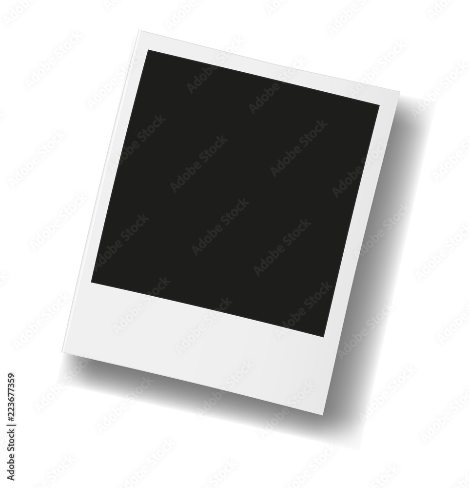 Realistic old photo frame isolated on white background. Realistic old photo frame isolated on white background.